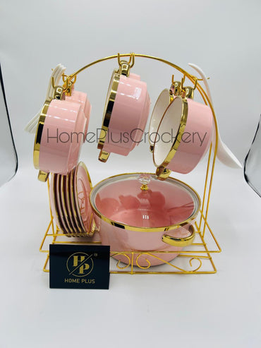 Soup Set 22Pcs Pot Shape Plain