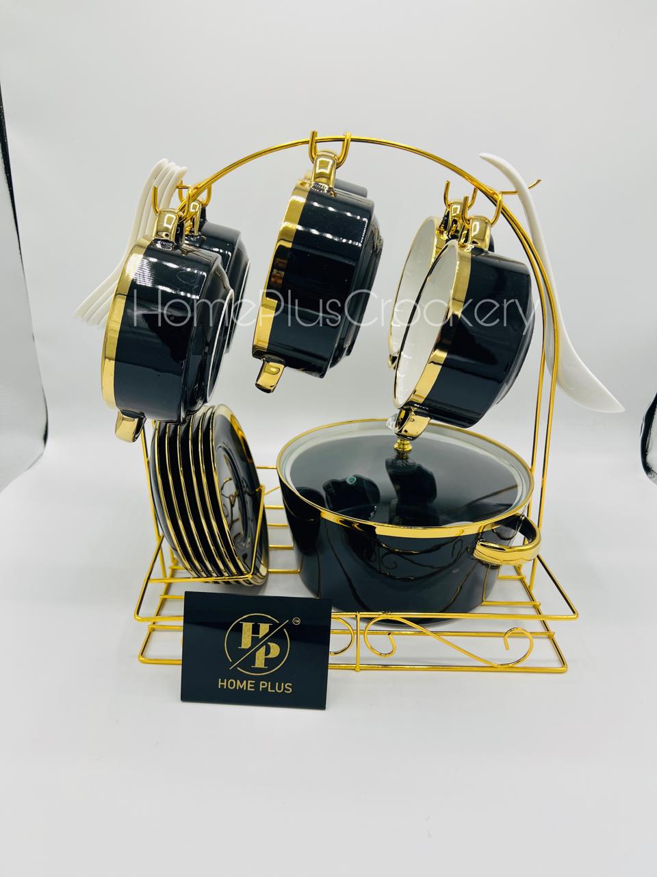 Soup Set 22Pcs Pot Shape Plain