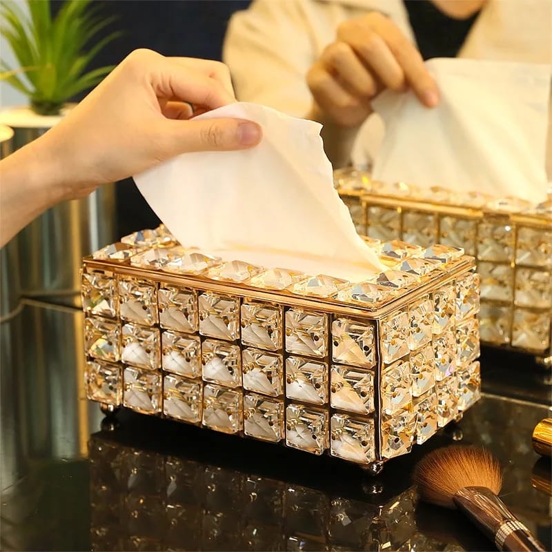 Crystal Glass Tissue Box (T)