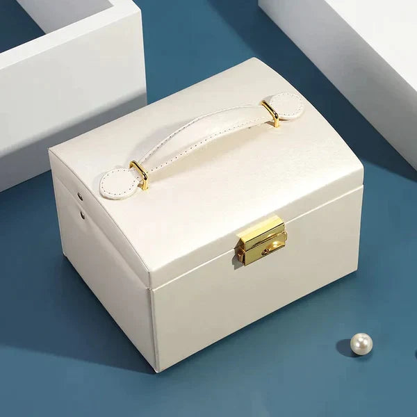 3Layer Mirror Leather Jewellery Organizer