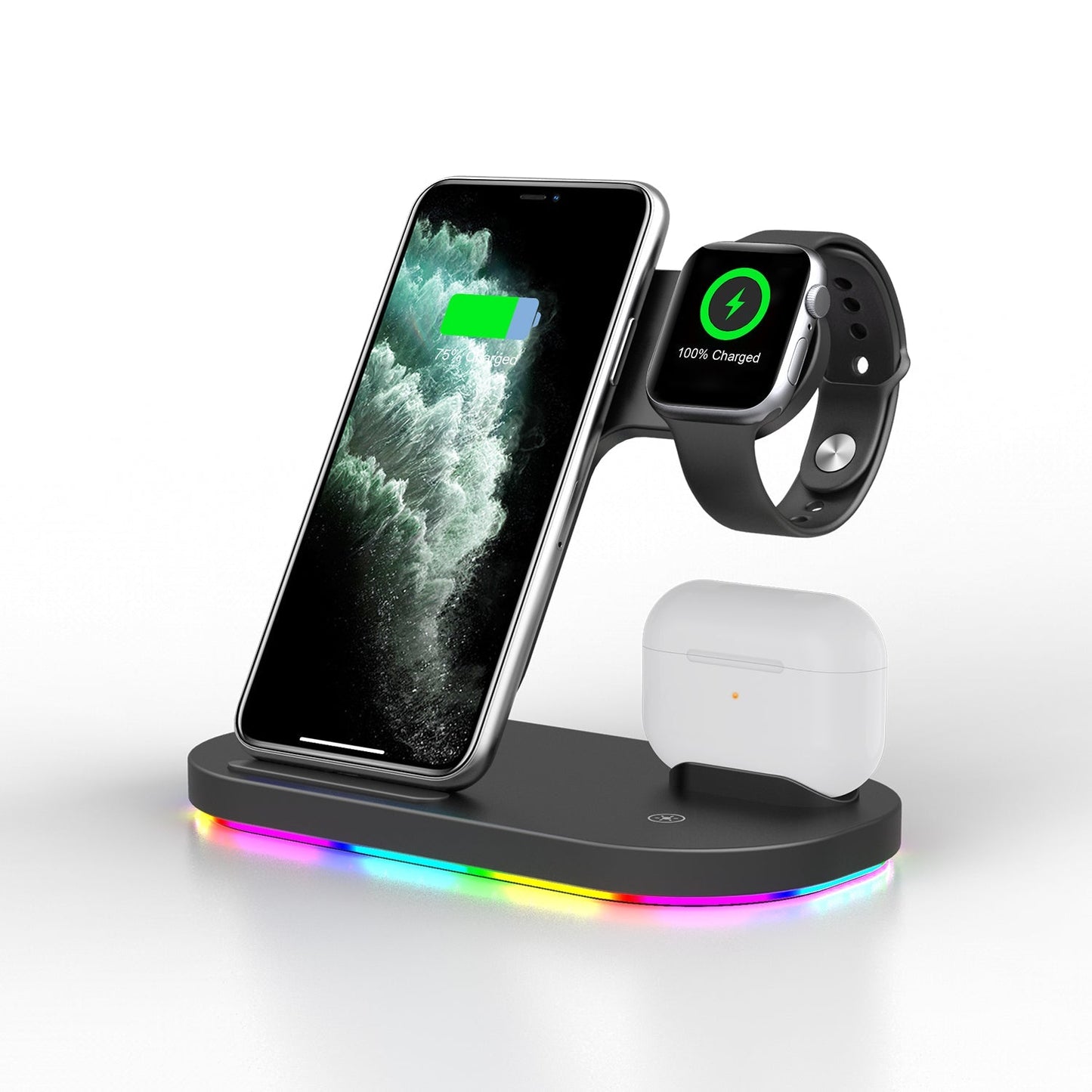 15w fast charging type-c port qi 3 in 1 charging dock