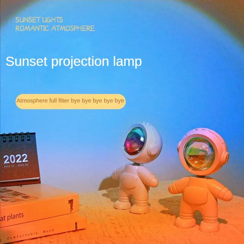 Cute Rechargeable Astronaut sunset lamp