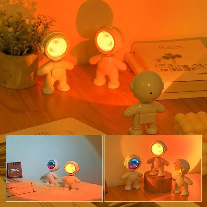 Cute Rechargeable Astronaut sunset lamp