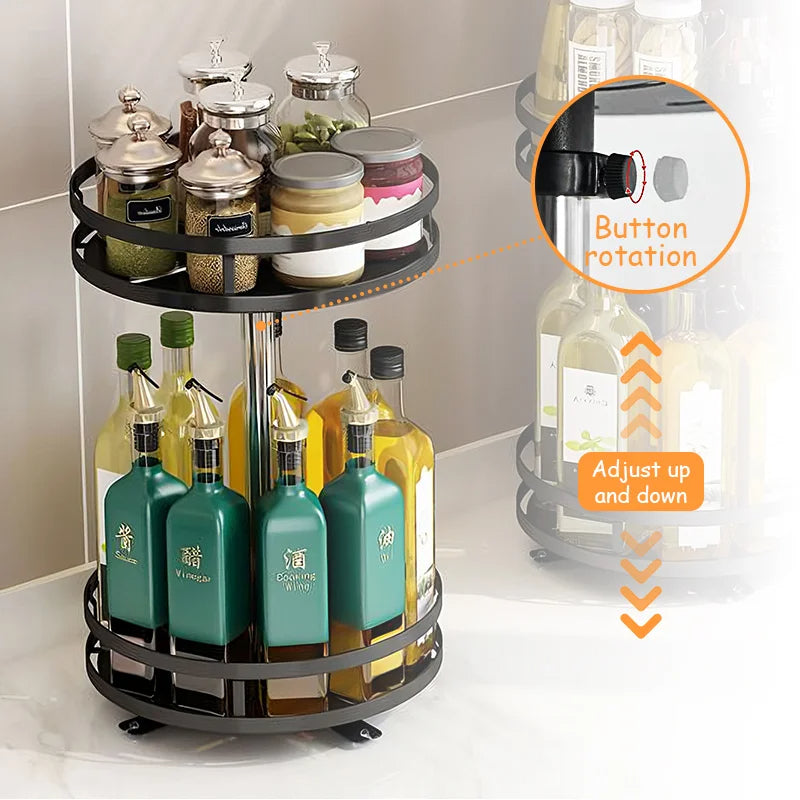 Rotatable Spice Rack Kitchen