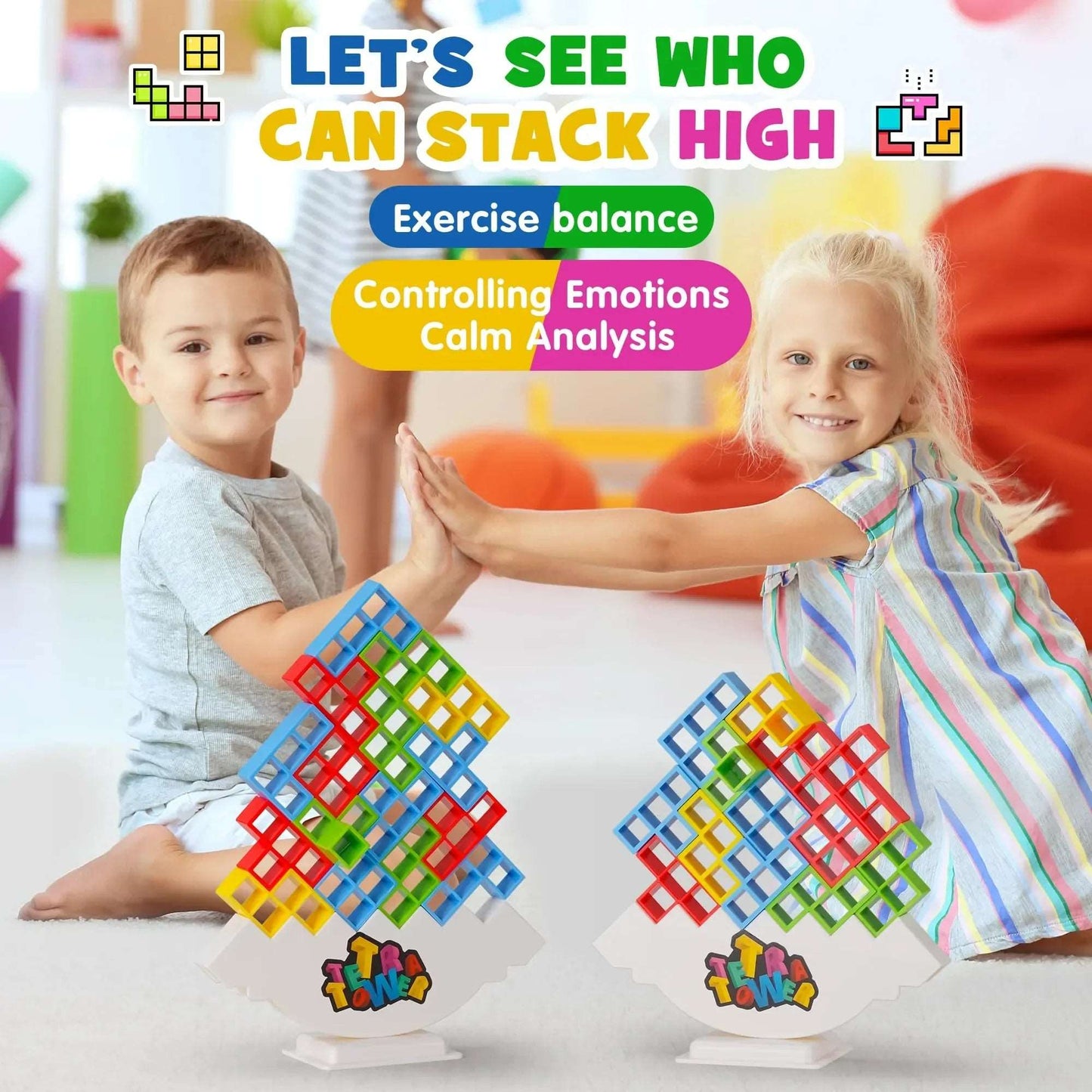 Tetra Tower Balance Stacking Building Blocks Game