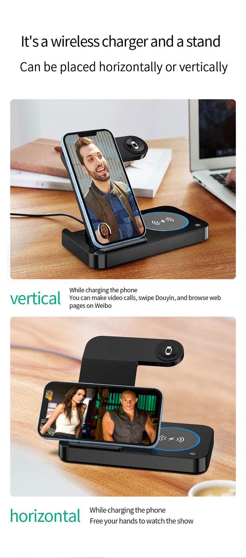 4 in 1 Foldable Wireless Charger