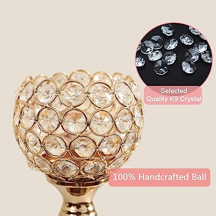 Crystal Tealight Candle Holder Set of 3