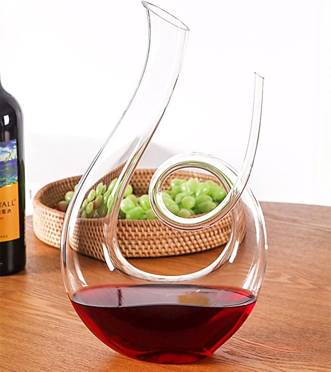 Crystal High-Grade Swan Spiral Wine