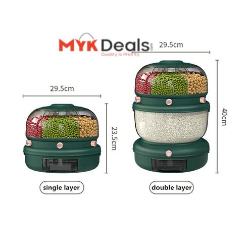 360°Rotating Storage Separate Sealed Cereal Container