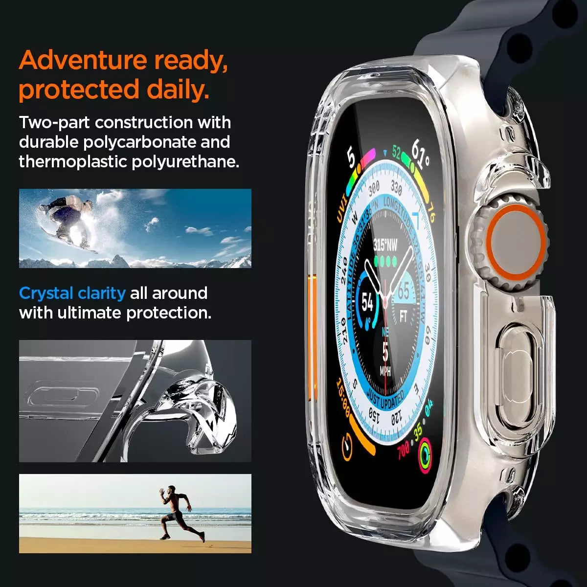 Apple Watch Ultra 2 / 1 Ultra Hybrid Case Crystal Clear