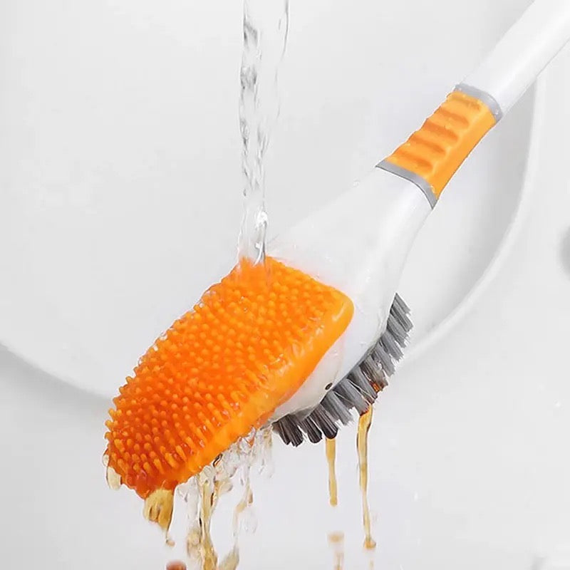 Diving Duck Toilet Brush, Wall Mounted Silicone Toilet Brush, Floor Standing Long Handle Bathroom Cleaning Brush, Dead Corner Toilet Brush, Household Wash Toilet Cleaning Accessories