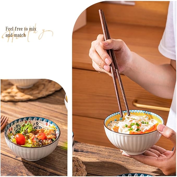 Ceramic Cereal Bowl Set of 6(300ml)