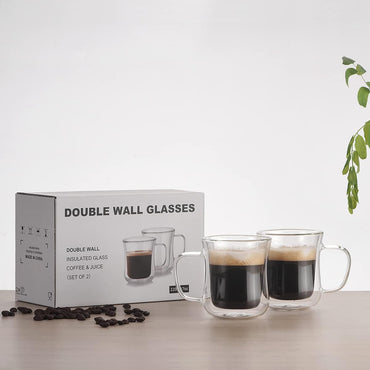 350ml Double Wall Borosilicate Glass Cup