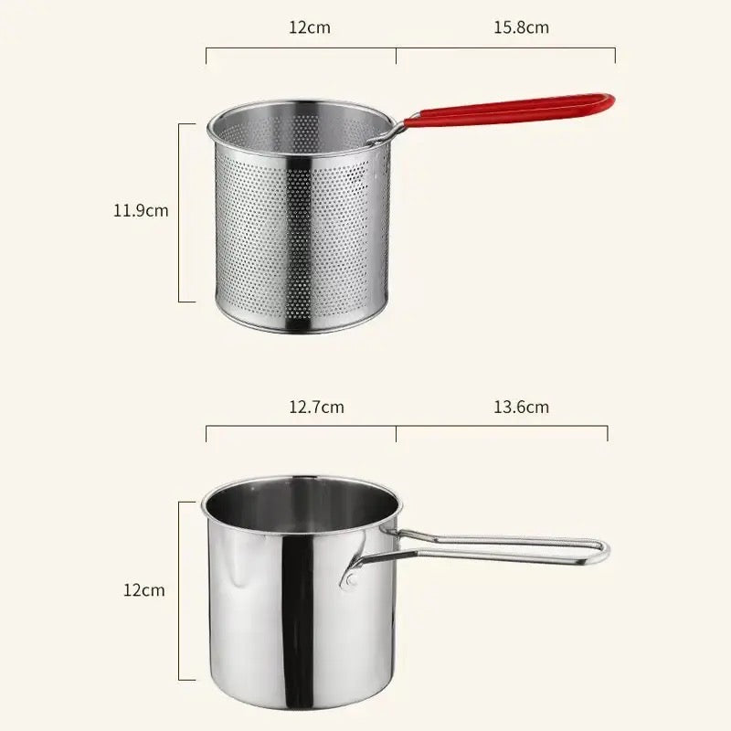 Kitchen Deep Frying Pot, Stainless Steel