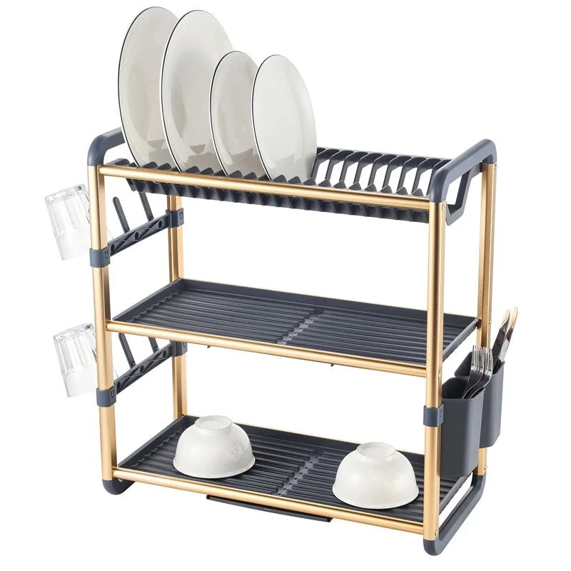 BINCA 3 TIER ALUMINIUM DISH RACK