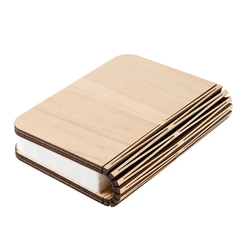 LED Wooden Book Lamp, 3D Folding Wooden Book Lamp, Multicolor Colors Folding Night Light, USB Recharge Wooden Book Light Decor, Book Light for Bedroom