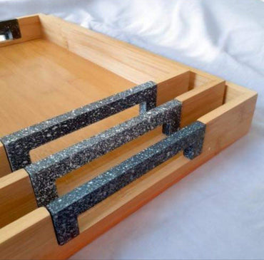 3 Piece Multipurpose Bamboo Tray Set