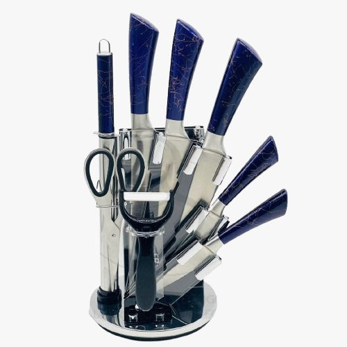 Premium Knife Set with Acrylic Rotate Stand – HaulJunction