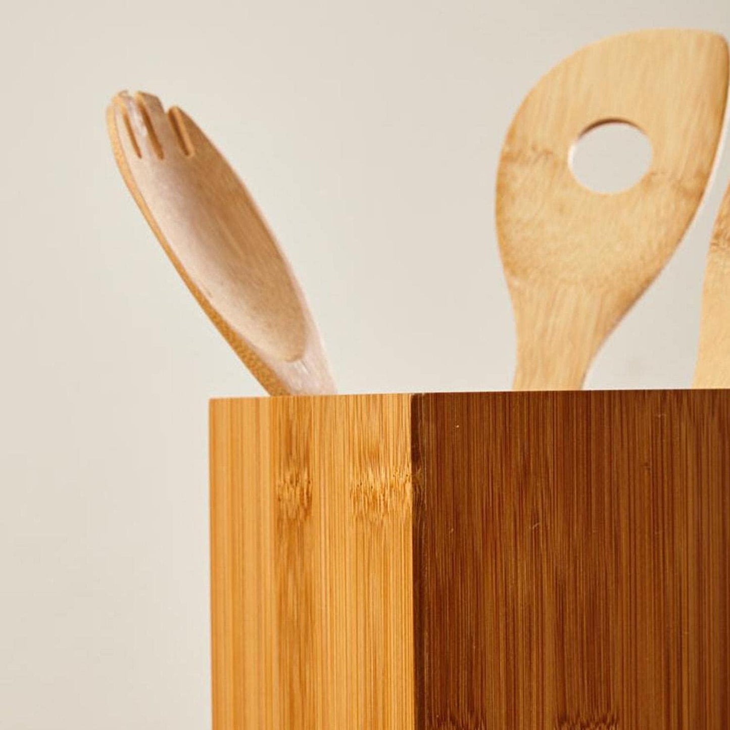 Wooden Spoon Holder – Bamboo Utensil Stand – Eco-Friendly and Multi-Use Storage – HaulJunction