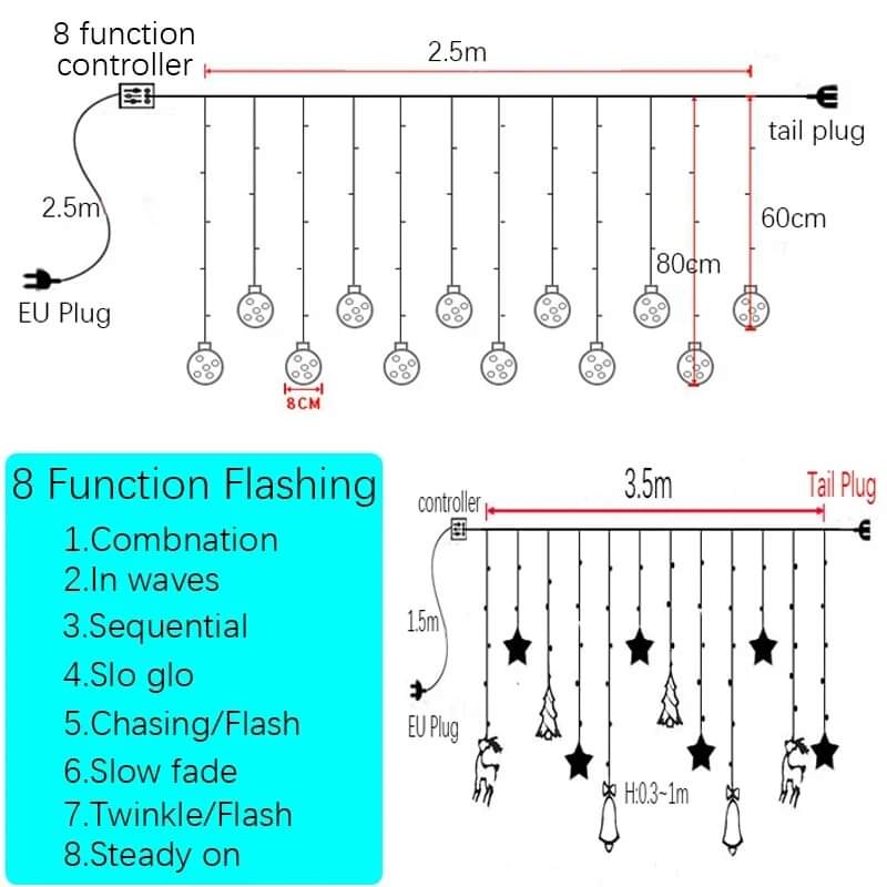 Big Ball Curtain Led String Light