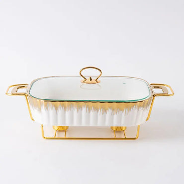 3 Pcs Ceramic Warming Tray
