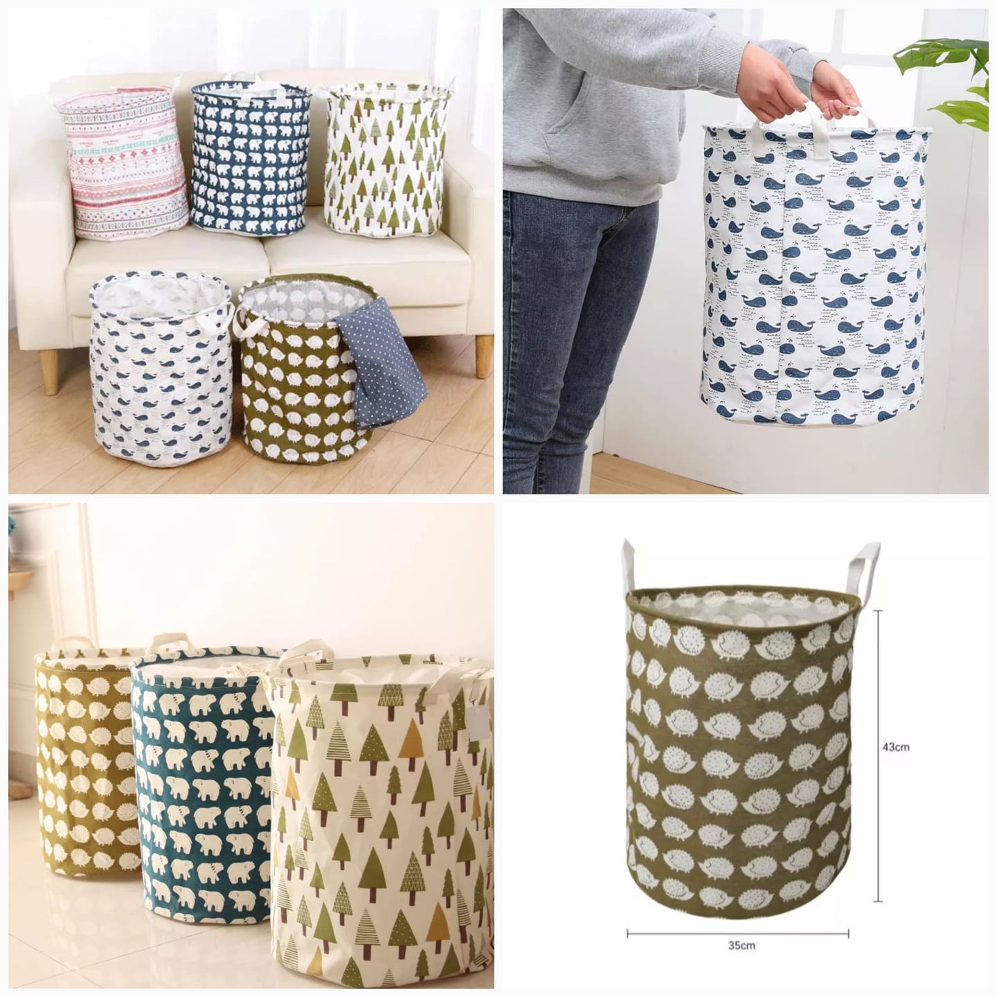 *Foldable Oxford Non-Wooven Waterproof Laundry Bag
