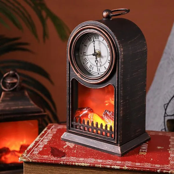 LED CLOCK TOWER FIREPLACE LANTERN