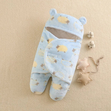 WINTER PRINTED SLEEPING BAG WITH FEETS & HOOD