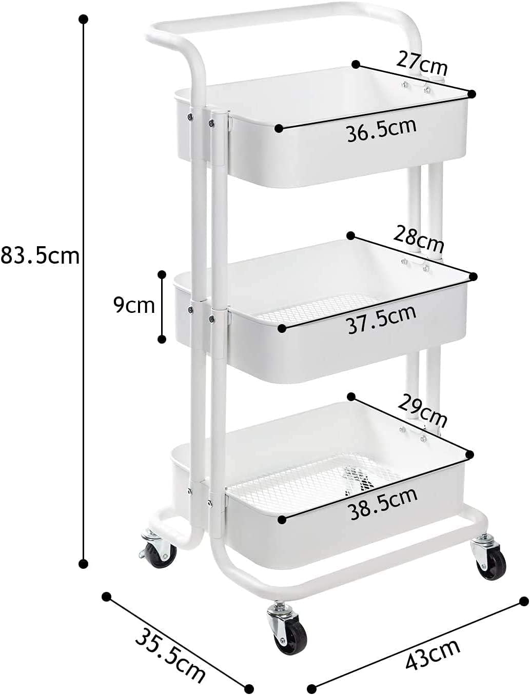 3 Tier Kitchen Trolley Rack