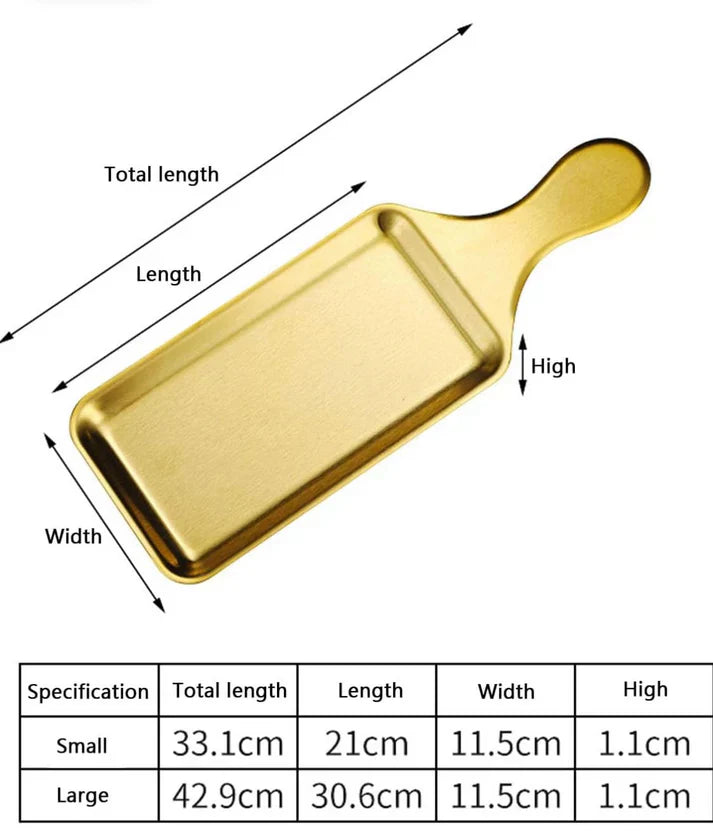 Rectangular BBQ Bat Platter - Stainless Steel, Easy to Clean