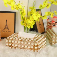 Tissue Case Storage Box Shinning Luxurious Creative Metal