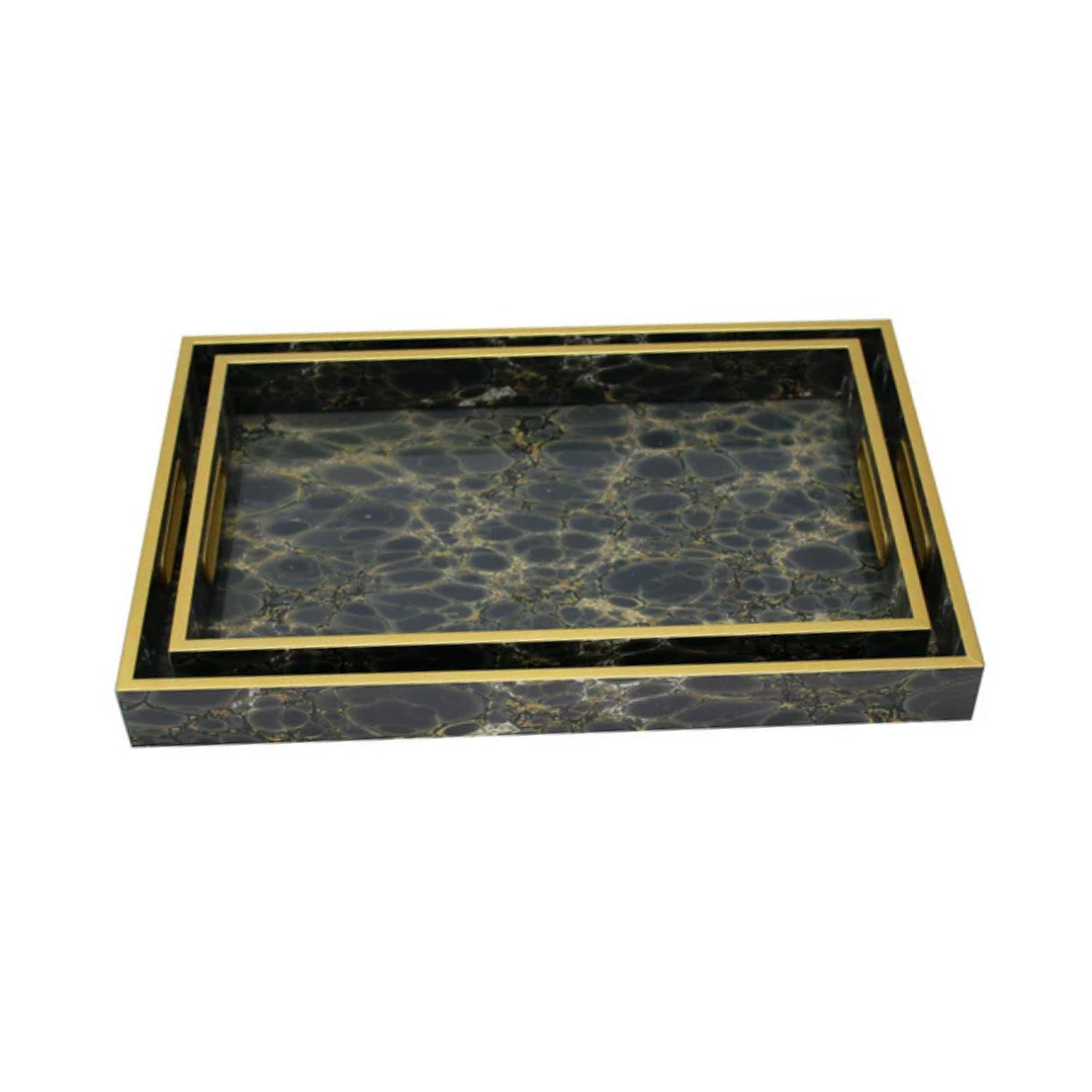 2 Pc Rectangle Serving Tray (Angela)