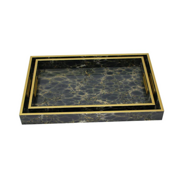 2 Pc Rectangle Serving Tray (Angela)