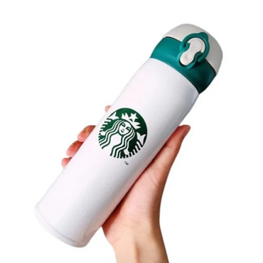 SB Insulated Tumbler - White & Green - 420ml