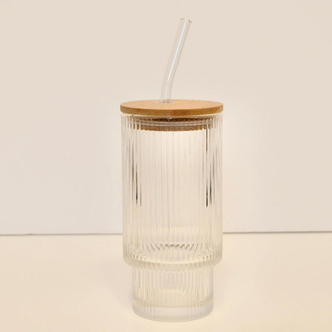 Spill Proof Glass Coffee Tumbler Mug 400ml (Pack of 4)