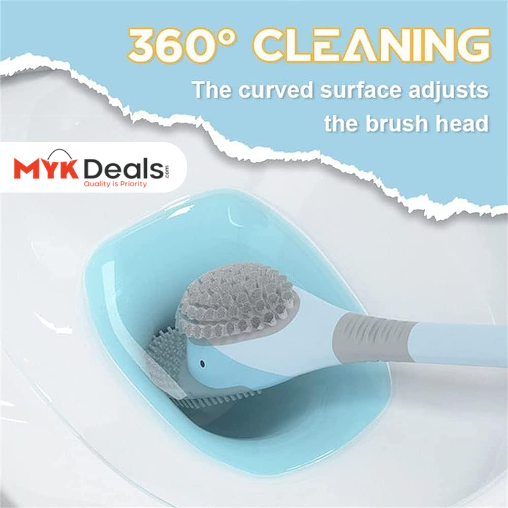 Diving Duck Toilet Brush, Wall Mounted Silicone Toilet Brush, Floor Standing Long Handle Bathroom Cleaning Brush, Dead Corner Toilet Brush, Household Wash Toilet Cleaning Accessories
