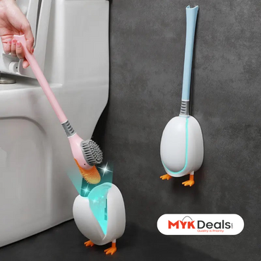 Diving Duck Toilet Brush, Wall Mounted Silicone Toilet Brush, Floor Standing Long Handle Bathroom Cleaning Brush, Dead Corner Toilet Brush, Household Wash Toilet Cleaning Accessories