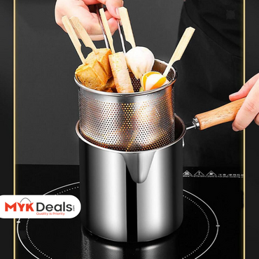 Kitchen Deep Frying Pot, Stainless Steel