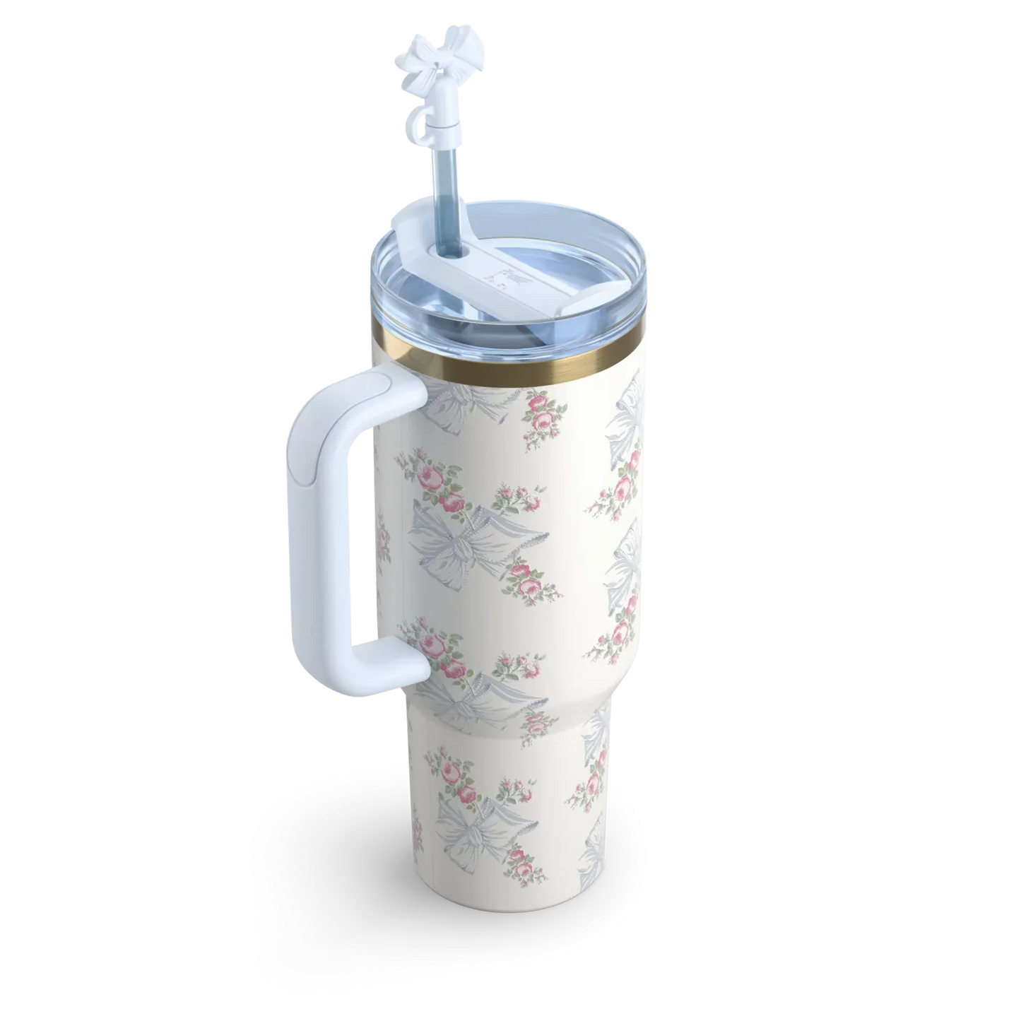 The Stanley X LoveShackFancy Holiday Quencher | 40 OZ - Rosa Beaux Blue