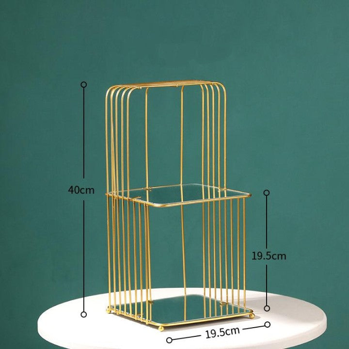 Cosmetic cage metal brass stand