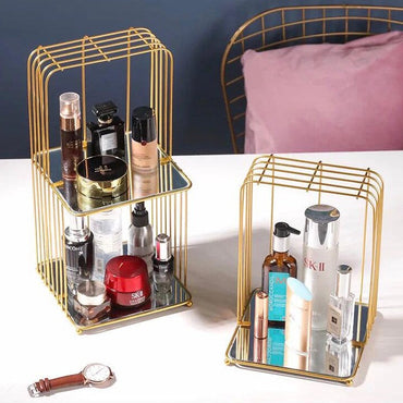 Cosmetic cage metal brass stand