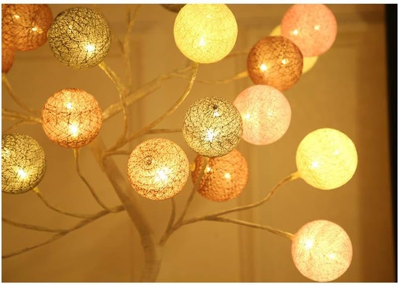 Led Light Cotton Ball Tree Lamp