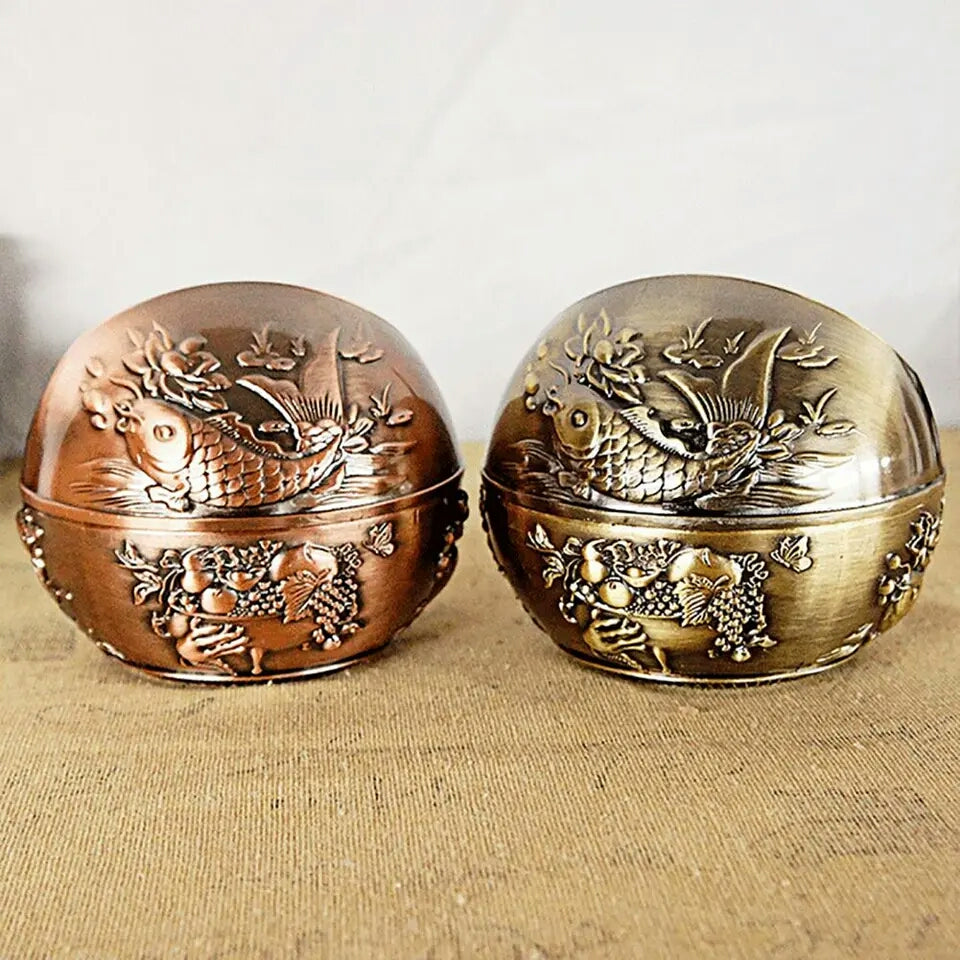 Ashtray Metal,Windproof with Lid,Ash Trays for Cigarettes