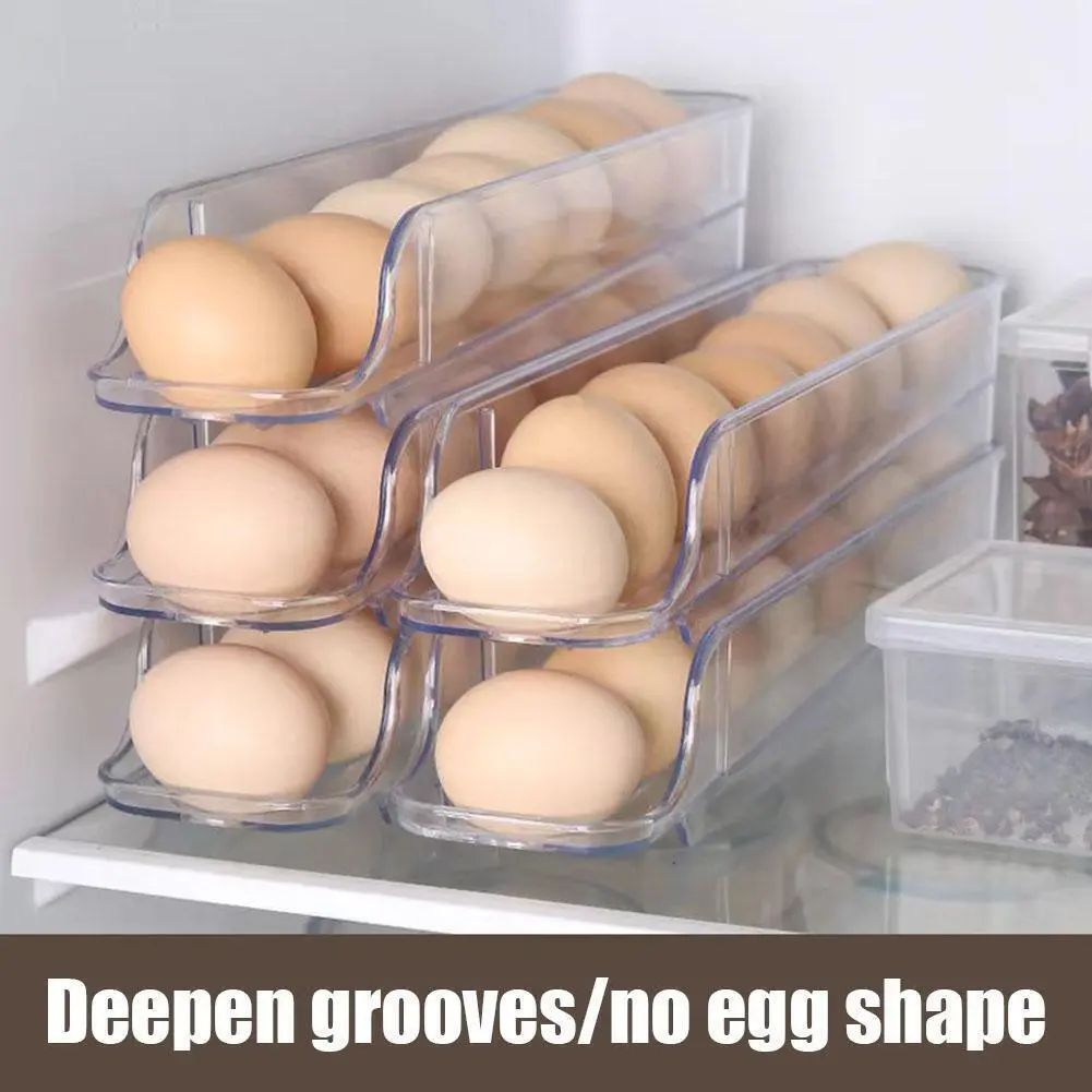Portable Acrylic  Egg Holder Rack For Refrigerator