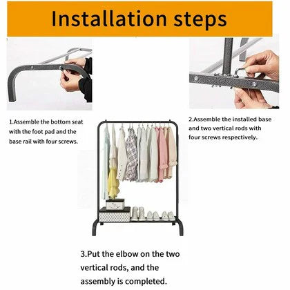 Single Pole Metal Cloth Stand