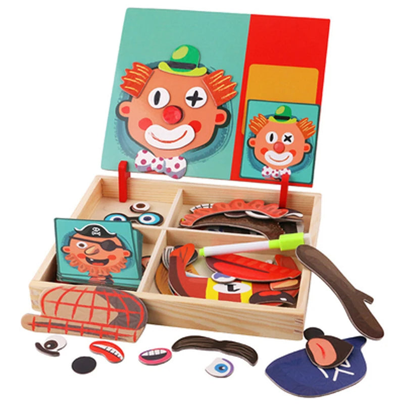 Wooden Magnetic Puzzle Game