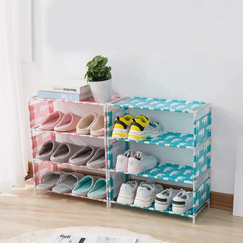 Stainless-Steel Non-woven Waterproof Storage Shoe Rack.