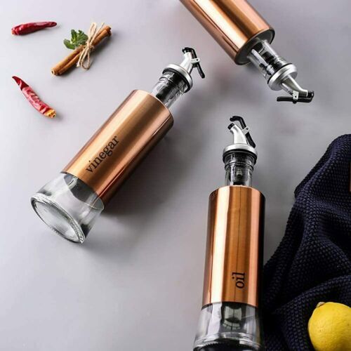 Gold Olive Oil Bottle - Pack Of 2