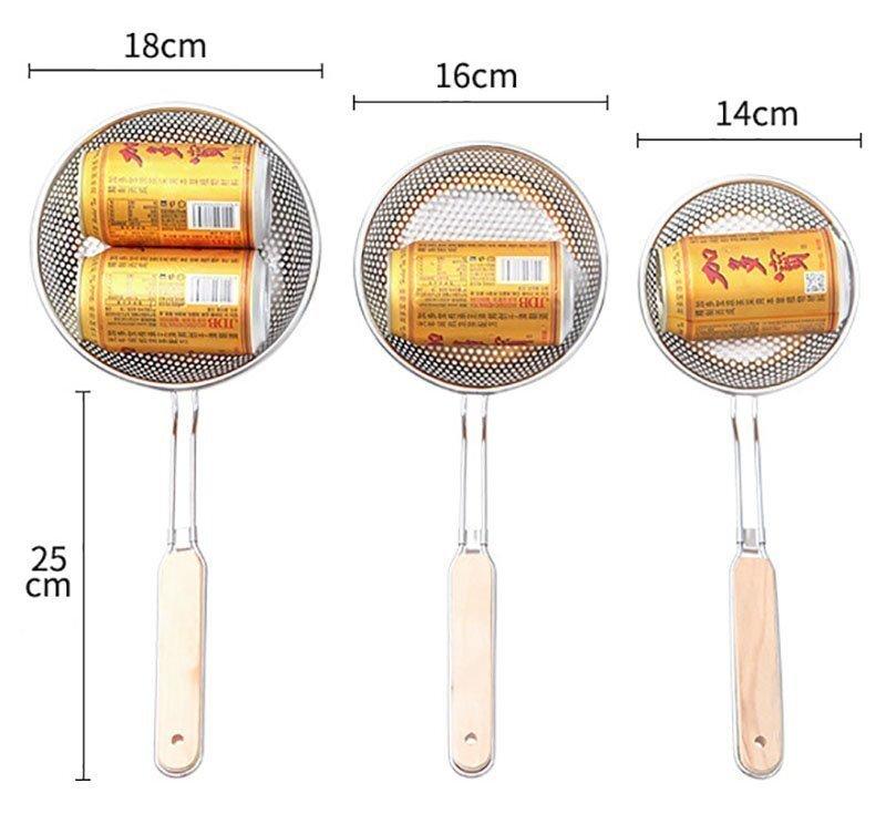 Stainless Steel Kitchen Strainer/Colanders Wood Handle