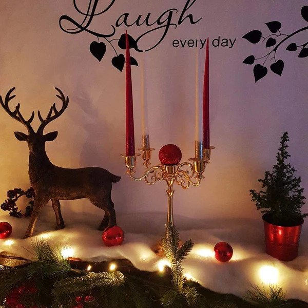 Golden Metal Candle Holder Stand